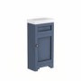 400mm Blue Freestanding Cloakroom Vanity Unit with Basin - Baxenden