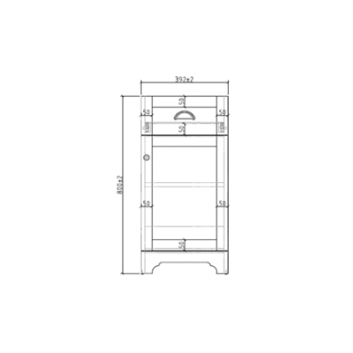 Grade A1 - 400mm Blue Cloakroom Vanity Unit with Basin - Baxenden