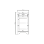 Grade A1 - 400mm Blue Cloakroom Vanity Unit with Basin - Baxenden