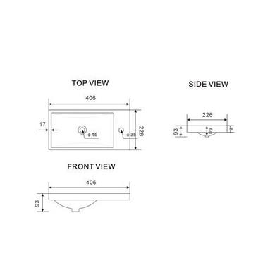 Grade A1 - 400mm Blue Cloakroom Vanity Unit with Basin - Baxenden