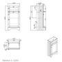 Close Coupled Toilet and Blue Basin Vanity Unit Cloakroom Suite - Baxenden