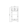 Traditional Cloakroom Suite with Blue Vanity Unit Small Basin & Close Coupled Toilet