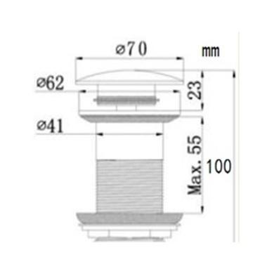 Grade A1 - Cloakroom Wall Hung Basin and Waste 330mm - Houston