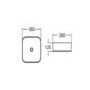 Grey Square Countertop Basin and Waste 360mm - Augusta