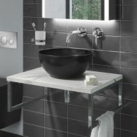 Black Round Countertop Basin and Waste 358mm - Verona Black Round Countertop Basin and Waste 358mm - Verona
