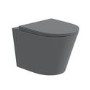Matt Grey Wall Hung Rimless Toilet with Soft Close Seat - Verona