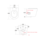 Matt Grey Wall Hung Rimless Toilet with Soft Close Seat - Verona