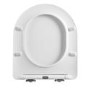 Matt White Wall Hung Rimless Toilet with Soft Close Seat, Chrome Pneumatic Flush Plate, Grohe Frame & Cistern – Verona