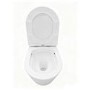 Matt White Wall Hung Rimless Toilet with Soft Close Seat, White Glass Sensor Flush Plate, 820mm Frame & Cistern – Verona