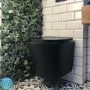 Grade A1 - Black Wall Hung Rimless Toilet with Soft Close Seat - Verona
