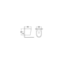 Grade A1 - Verona Matt Black Rimless Wall Hung Toilet and Countertop Basin Suite with White Vanity Shelf