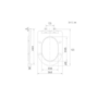 Grade A1 - Verona Matt Black Rimless Wall Hung Toilet and Countertop Basin Suite with White Vanity Shelf