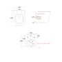 Matt Black Wall Hung Rimless Toilet with Soft Close Seat Black Glass Sensor Pneumatic Flush Plate 1170mm Frame & Cistern - Verona