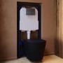Matt Black Wall Hung Rimless Toilet with Soft Close Seat Chrome Pneumatic Flush Plate 1170mm Frame & Cistern - Verona