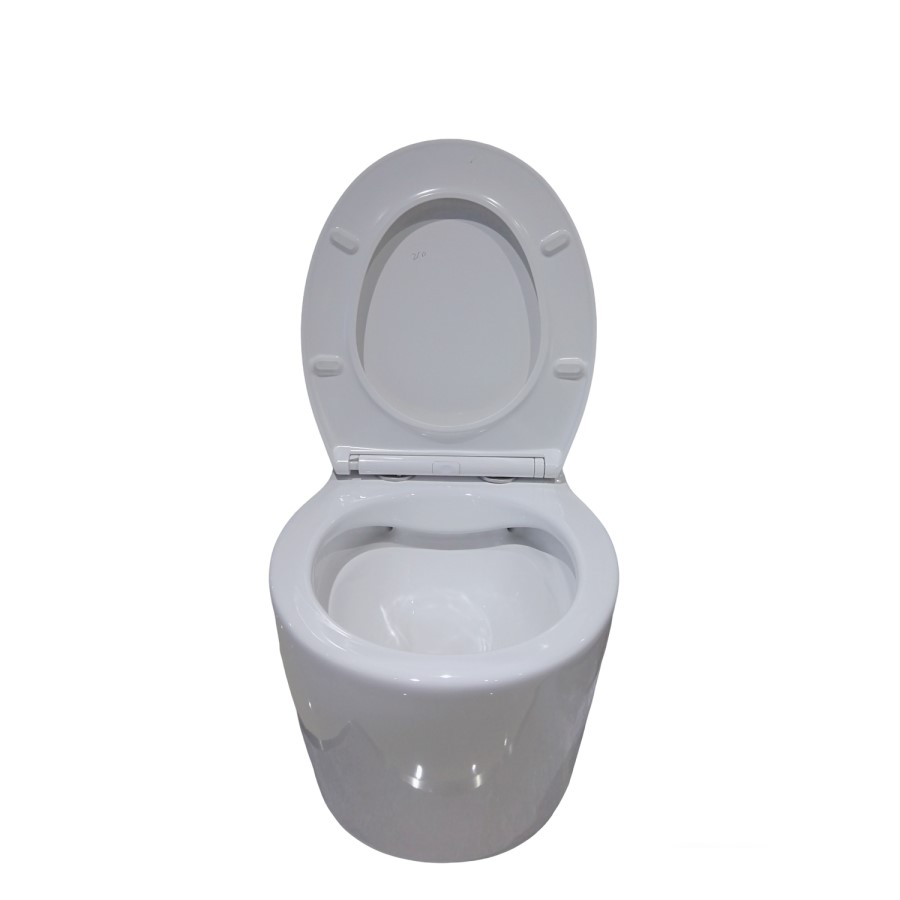 Wall Hung Rimless Short Projection Toilet with Soft Close Seat - Alcor