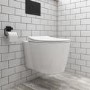 Grade A1 - Wall Hung Rimless Toilet with Soft Close Seat - Alcor