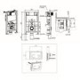 Wall Hung Toilet with Soft Close Seat White Glass Sensor Pneumatic Flush Plate 820mm Frame & Cistern - Alcor