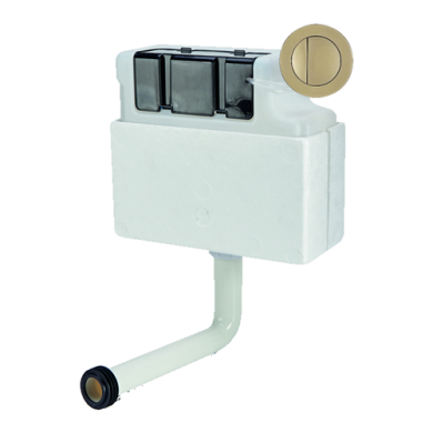 brushed brass toilet push button