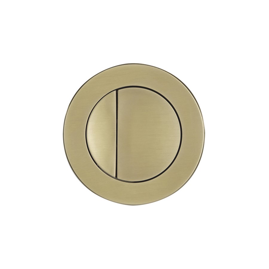 Arissa Brushed Brass Pneumatic Push Button and Cistern