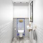 Grade A1 - Zana Brushed Brass Mechanical Flush Plate with 1160mm Frame and Cistern