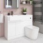 Arissa Matt Black Pneumatic Push Button and Cistern