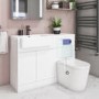 Arissa Matt Black Pneumatic Push Button and Cistern