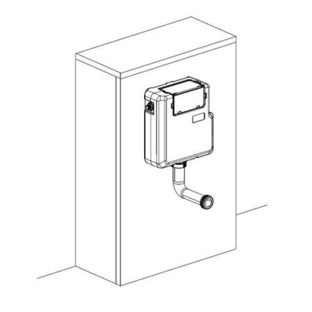 Tampa Back to Wall Toilet with Arissa Matt Black Pneumatic Push Button and Cistern