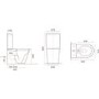 Grade A1 - Close Coupled Rimless Toilet with Soft Close Seat - Newport