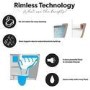 Grade A1 - Close Coupled Rimless Toilet with Soft Close Seat - Newport