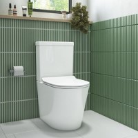 Close Coupled Rimless Toilet with Slim Soft Close Seat - Newport Close Coupled Rimless Toilet with Slim Soft Close Seat - Newport