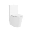Grade A1 - Close Coupled Rimless Toilet with Slim Soft Close Seat - Newport