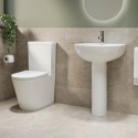 BUN/BeBa_25883/78119 Close Coupled Toilet and Basin Bathroom Suite - Newport