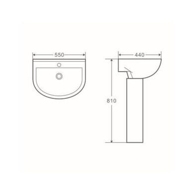 Grade A1 - Close Coupled Toilet and Basin Bathroom Suite - Newport