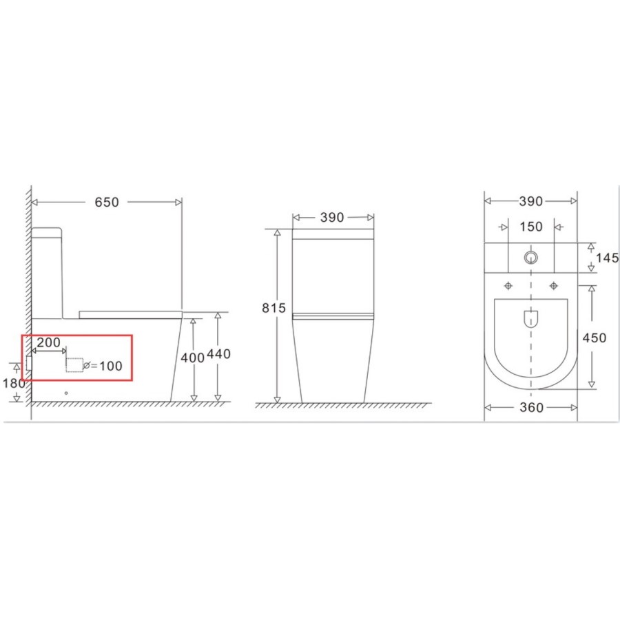 Grade A1 - Close Coupled Toilet and Basin Bathroom Suite - Newport
