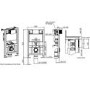 Wall Hung Rimless Toilet with Slim Soft Close Seat Frame Cistern and Chrome Flush - Newport