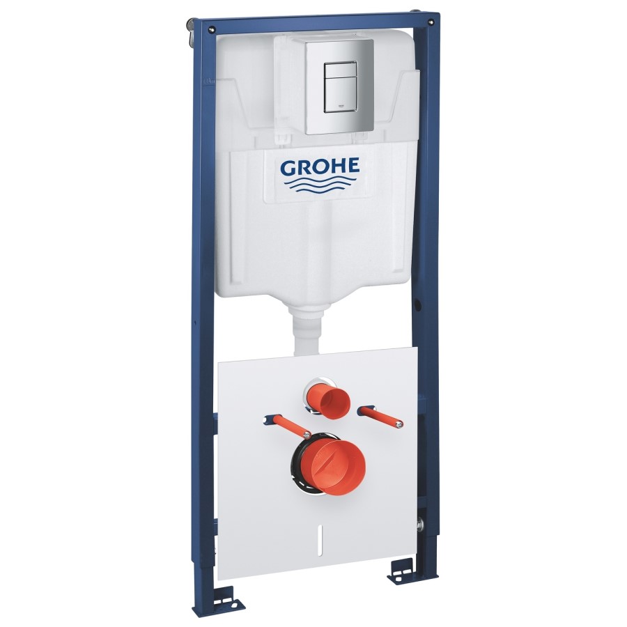 Wall Hung Rimless Short Projection Toilet Grohe Cistern and Frame - Newport