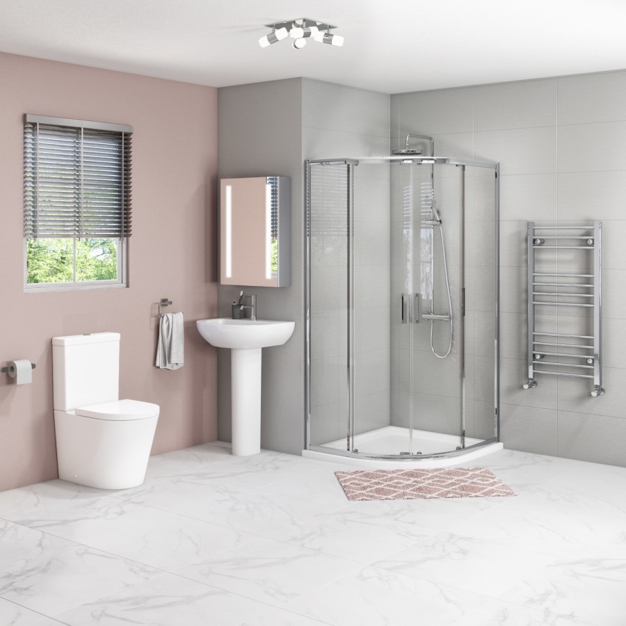 Grade A1 - Modern Pedestal Basin 550mm - Newport
