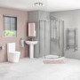 Grade A1 - Modern Pedestal Basin 550mm - Newport