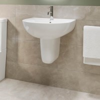 Modern Semi Pedestal Basin 550mm - Newport Modern Semi Pedestal Basin 550mm - Newport