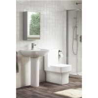 Ashford Rimless Close Coupled WC and Full Pedestal Basin Suite Ashford Rimless Close Coupled WC and Full Pedestal Basin Suite