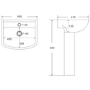 Rimless Close Coupled Toilet and Basin Suite - Ashford