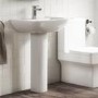 Grade A1 - Modern Pedestal Basin 605mm - Ashford