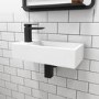 Cloakroom Suite with Left Hand Basin, Wall Hung Toilet & Soft Close Seat