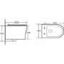 Cloakroom Suite with Left Hand Basin, Wall Hung Toilet & Soft Close Seat