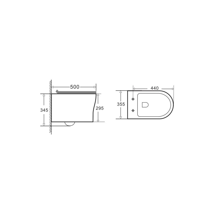Cloakroom Suite with Left Hand Basin, Wall Hung Toilet & Soft Close Seat