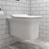 Wall Hung Rimless Toilet with Slim Soft Close Seat - Santiago