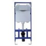 Wall Hung Rimless Toilet with Soft Close Seat Frame Cistern and Brass Flush - Santiago