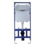 Wall Hung Rimless Toilet with Soft Close Seat Frame Cistern and Chrome Flush - Santiago