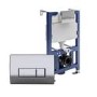 Santiago Wall Hung WC, Soft Close Seat, 820 Frame and Chrome flush plate