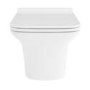 Santiago Wall Hung WC, Soft Close Seat, 820 Frame and White Glass Sensor flush plate